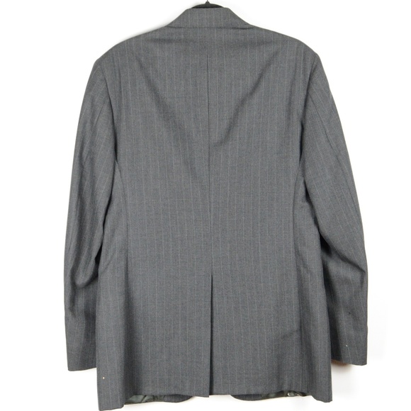 Vintage Wool 2 Piece Grey Pinstripe Suit - Picture 2 of 8